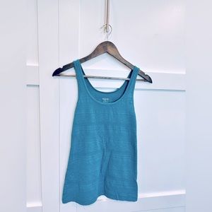 Missimo Supply teal tank with crochet/lace detail